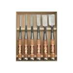 Комплект стамесок (Фудзикава) Shirogami 6, 9, 12, 18, 24, 30 мм Fujikawa Z.F-PRO-6