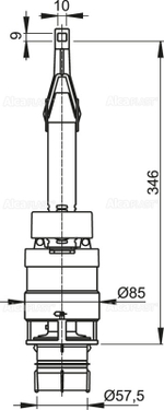 Сливной механизм Alcaplast для системы инсталляции, белый (A06)