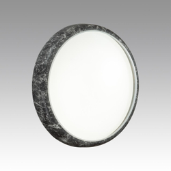 7639/DL COLOR SN 137 Светильник пластик/черн. мрамор LED 48Вт 4000K D410 IP43 MRAMO BLACK