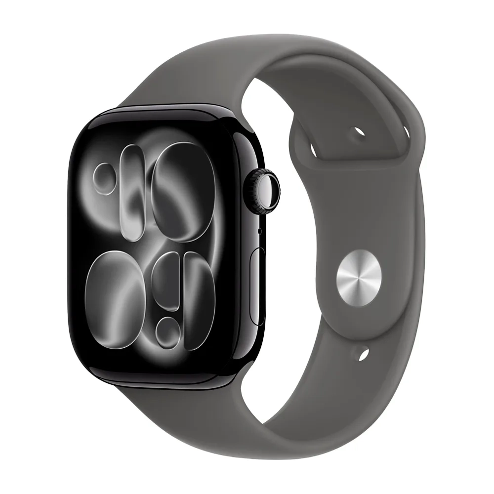 Умные часы Apple Watch Series 11 GPS, 46mm, Jet Black Aluminium Case with Stone Gray Sport Band, S/M