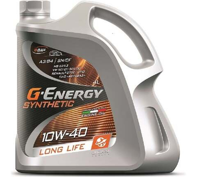 Масло моторное G-Energy Synthetic Long Life 10W-40 синтетическое 4 л 253142395
