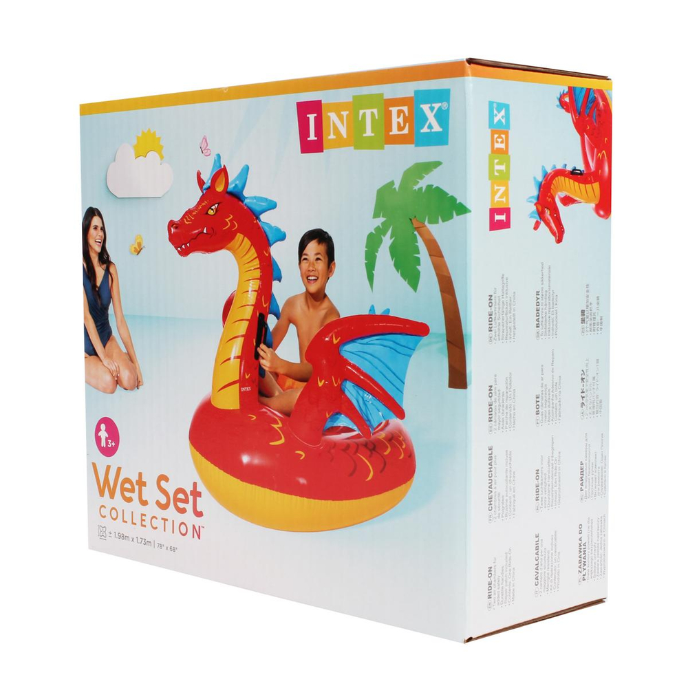 Игрушка для плавания верхом 198*172см Дракон (Intex)
