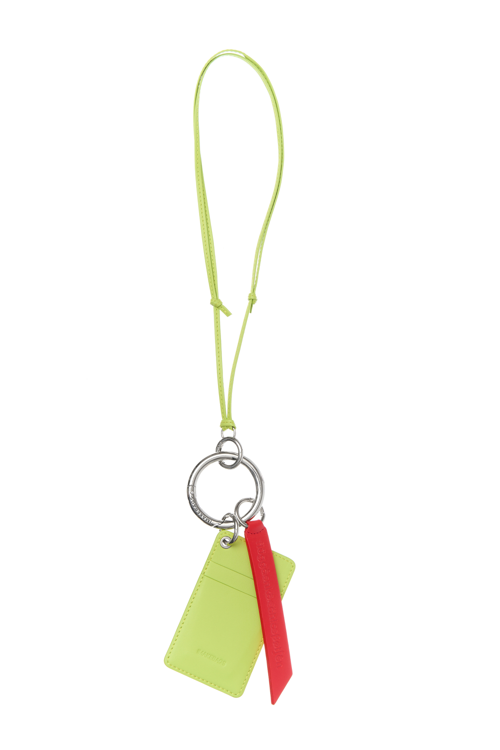 Подвеска - картхолдер с карабином LIGHT GREEN
