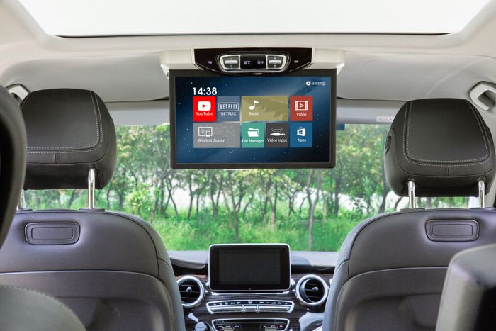Монитор потолочный для Mersedes-Benz V класс - ERGO ER15AMS с экраном 15.6” (1920х1080 FullHD, Android, ) серый