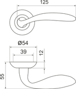 Ручка раздельная R.LD54.Virgo (Virgo LD57) AB/GP-7 бронза/золото