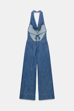 КОМБИНЕЗОН ХАЛТЕР С ОТКРЫТОЙ СПИНОЙ И РЕМНЕМ — ZARA