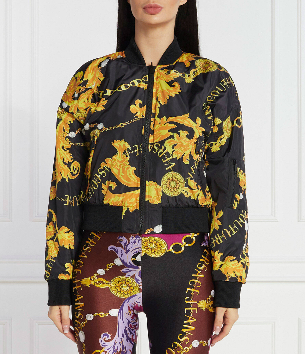 Двухсторонняя куртка бомбер Versace Jeans Couture - черный(75HASD08CQS70)