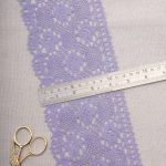 Кружево вязаное (тесьма) шир.125 мм / 25 метров, хлопок, рис. 125.01.038, сирень, С3749Г17