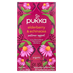Pukka Herbs, Органический травяной чай, бузина и эхинацея, без кофеина, 20 пакетиков, 40 г (1,41 унции)