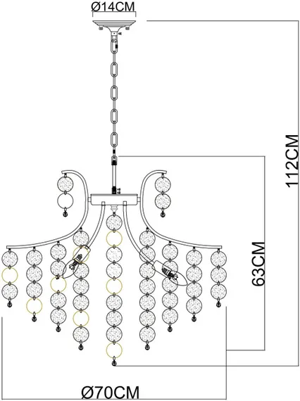 Подвесная люстра Pipirima A4089LM-8AB Arte Lamp