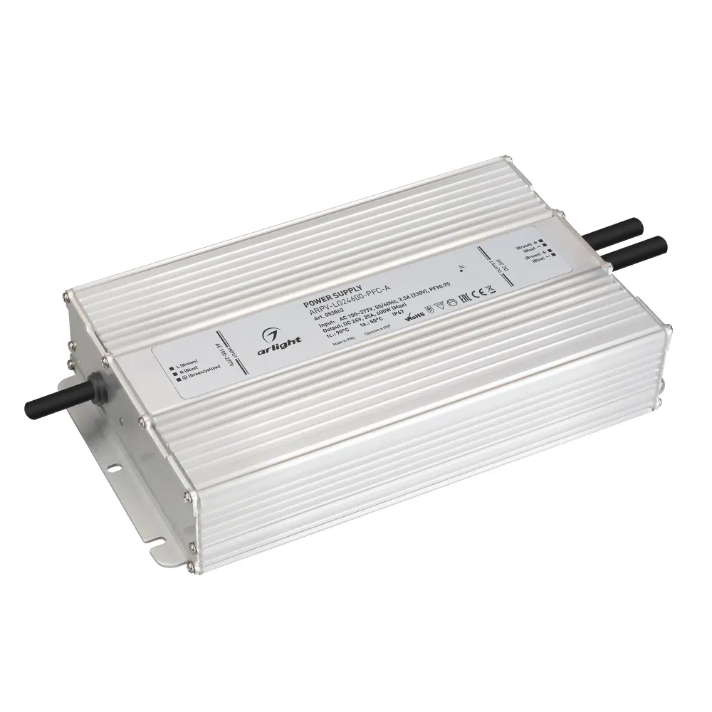 Блок питания ARPV-LG24600-PFC-A (24V, 25A, 600W) (Arlight, IP67 Металл, 5 лет) Блок питания ARPV-LG24600-PFC-A (24V, 25A, 600W) (Arlight, IP67 Металл, 5 лет)