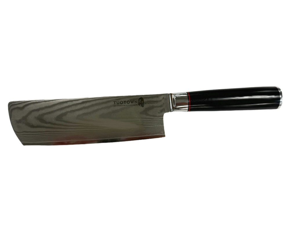 Кухонный нож Шинковочный TuoTown FT-series 18см,VG10,DAMASCUS, арт.217006
