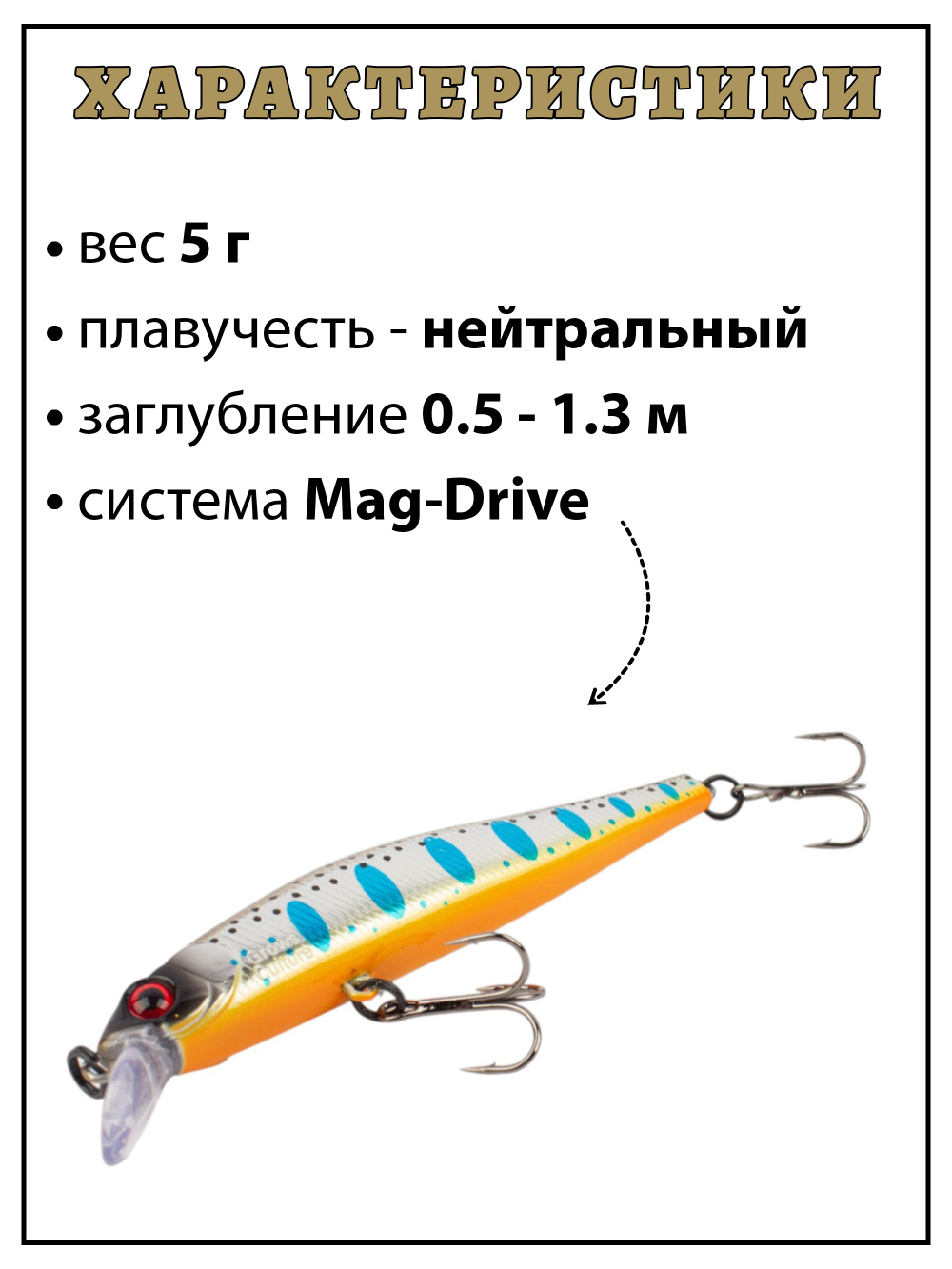 Воблер Минноу Rigge 70SP 70 мм 5 г цвет #23