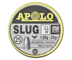 Пули пневматические Apolo Slug 5,5 мм, 1,62 г (250 штук)