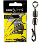 Вертлюг с застёжкой EcoPro EP-306-14 04кг 10шт Black Nickel