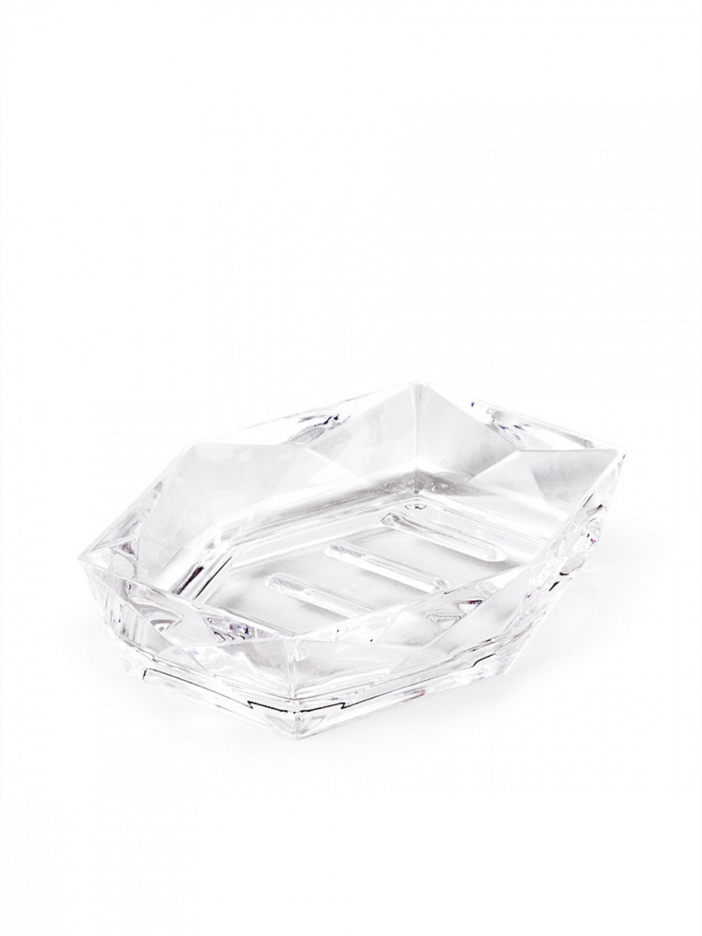 Мыльница DeNASTIA CRYSTAL 14,5x11,5x3,6 100% акриловый пластик прозрачный