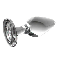 Прозрачная стеклянная пробка 11,5см PipeDream Icicles #26 Glass Anal Plug Clear 292600
