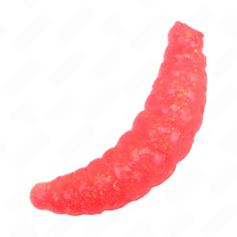 Съедобная силиконовая плавающая приманка Fish H Banan Maggot Cheese Сыр 38 мм цв красный с блестками флуоресцентный