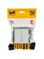 2-клавишный выключатель IEK Brite с индикацией 10а вс10-2-1-брб белый BR-V20-1-10-K01