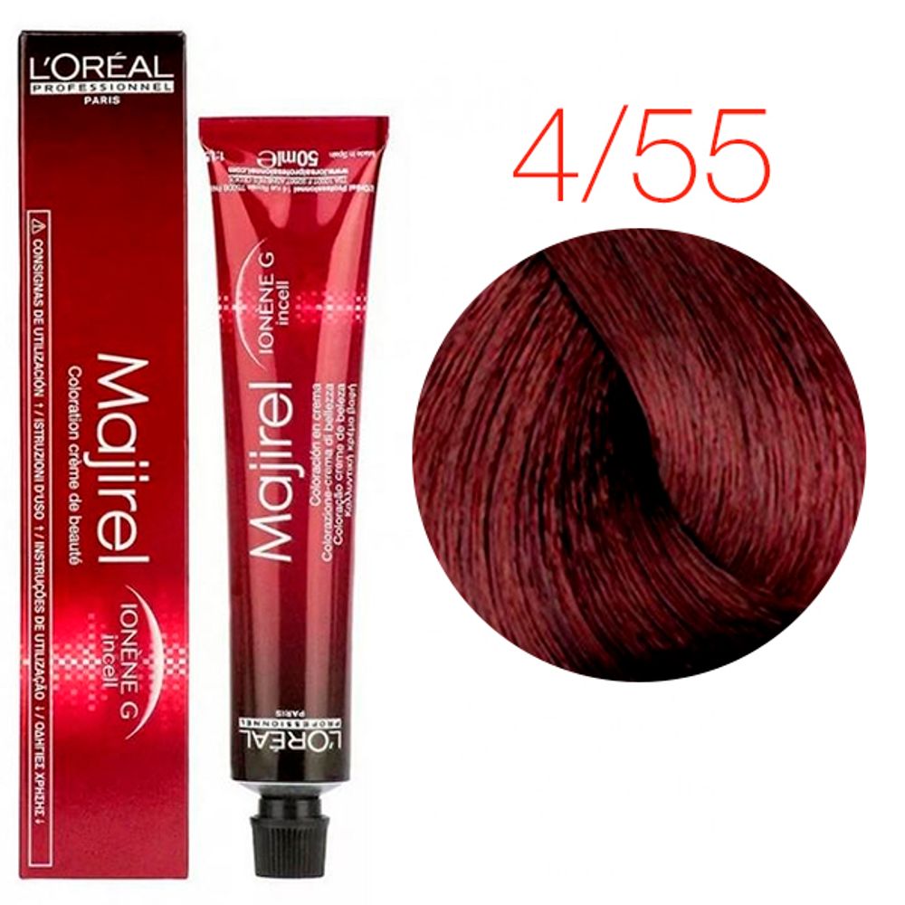 L'Oreal Professionnel Majirel 4.55 Шатен красное дерево 50мл