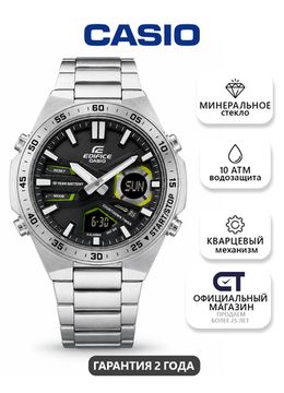 CASIO EFV-C110D-1A3VDF EDIFICE мужские наручные часы — стальной хронограф с черный циферблатом