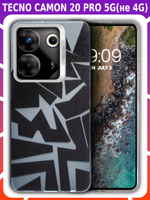 Дизайнерский чехол из пластика для TECNO CAMON 20 PRO 5G (не 4G!) с усиленной защитой камеры и глянцем