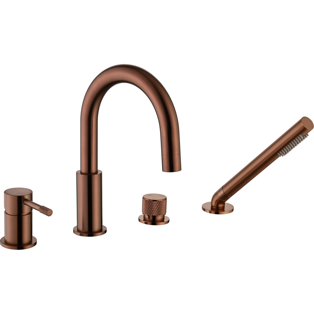 Смеситель на борт ванны Boheme UNO 460-BRB Brushed Bronze