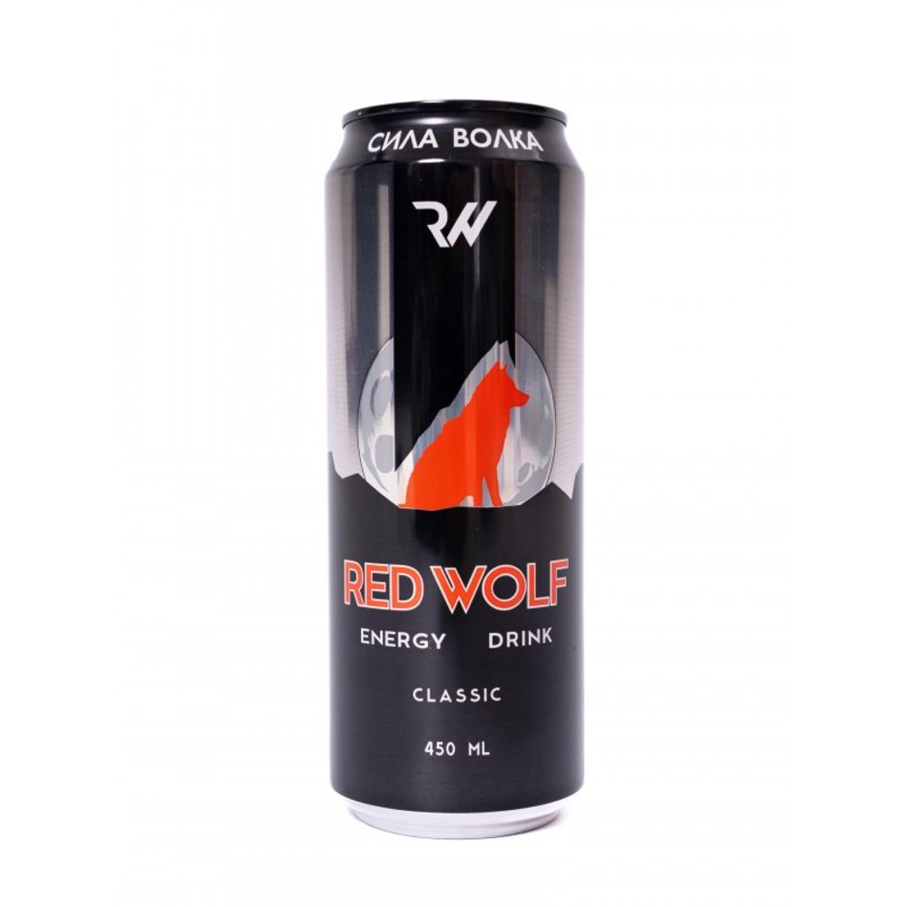 Напиток  среднегаз  ТМ Red Wolf Клубника Малина пастер 0,33л ж б