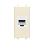 Компьютерная розетка RJ-45 без шторки модульная, кат.5е, "Avanti", "Ванильная дымка", 1 модуль