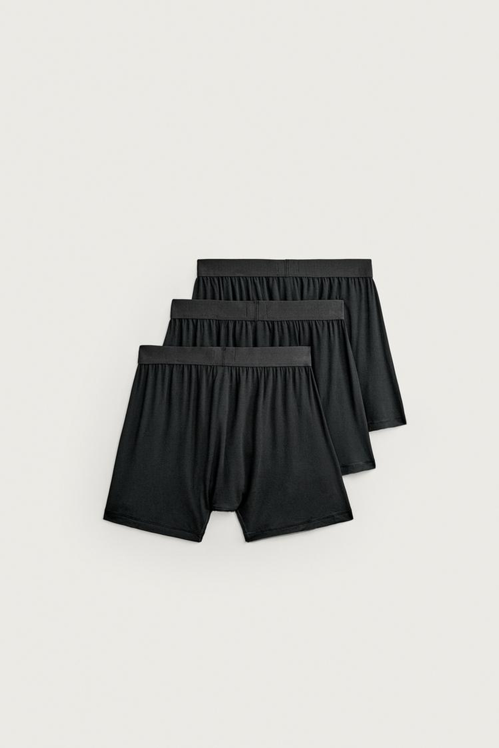 ZARA НАБОР ИЗ ТРЕХ ТРУСОВ-БОКСЕРОВ ИЗ МОДАЛА, ЧЕРНЫЙ