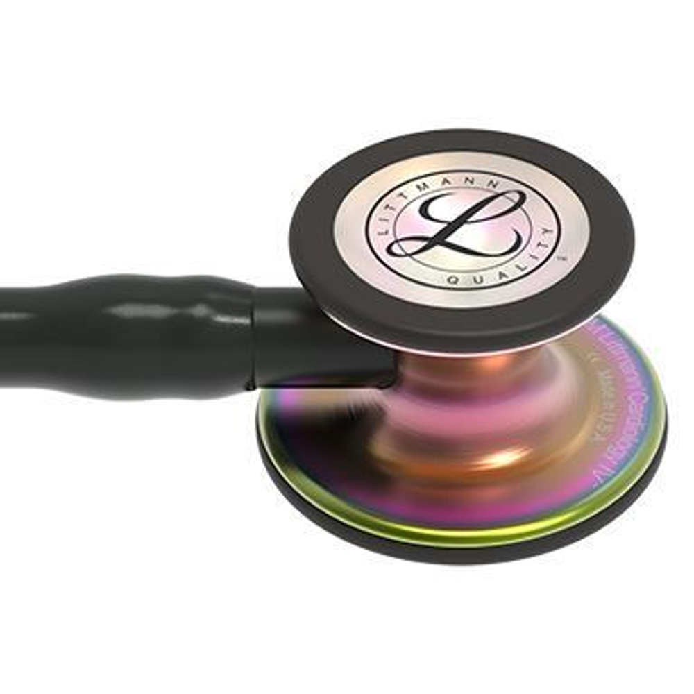 Стетоскоп Littmann Cardiology IV, черный, радужная акустическая головка (6165)