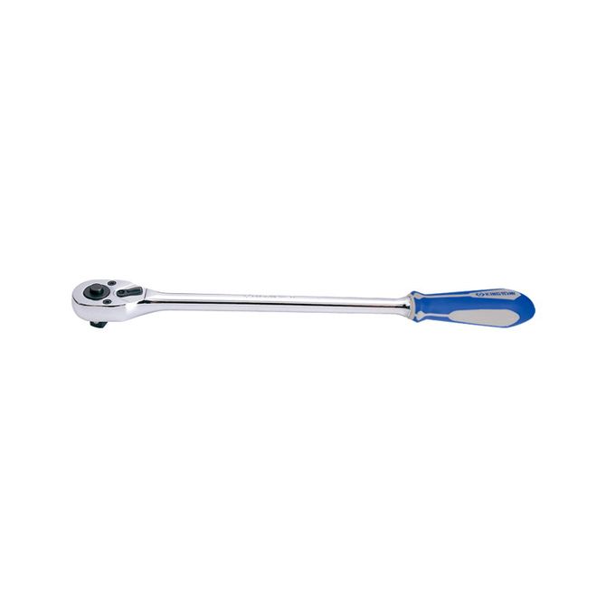 KING TONY (4762-15G) Трещотка 1/2", 375 мм, 32 зубца, флажковая с кнопкой
