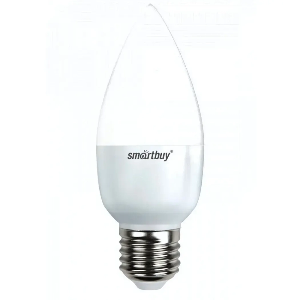 Лампа Smartbuy, Е27, 7W, С37 (свеча), 220В, 550Лм, 4000К (200)*