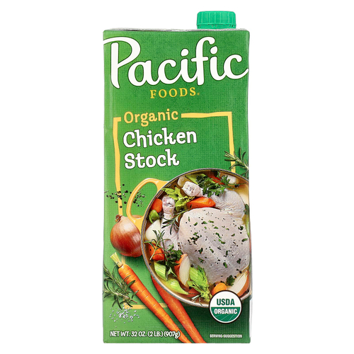 Pacific Foods, органический куриный бульон, 907 г (32 унции)