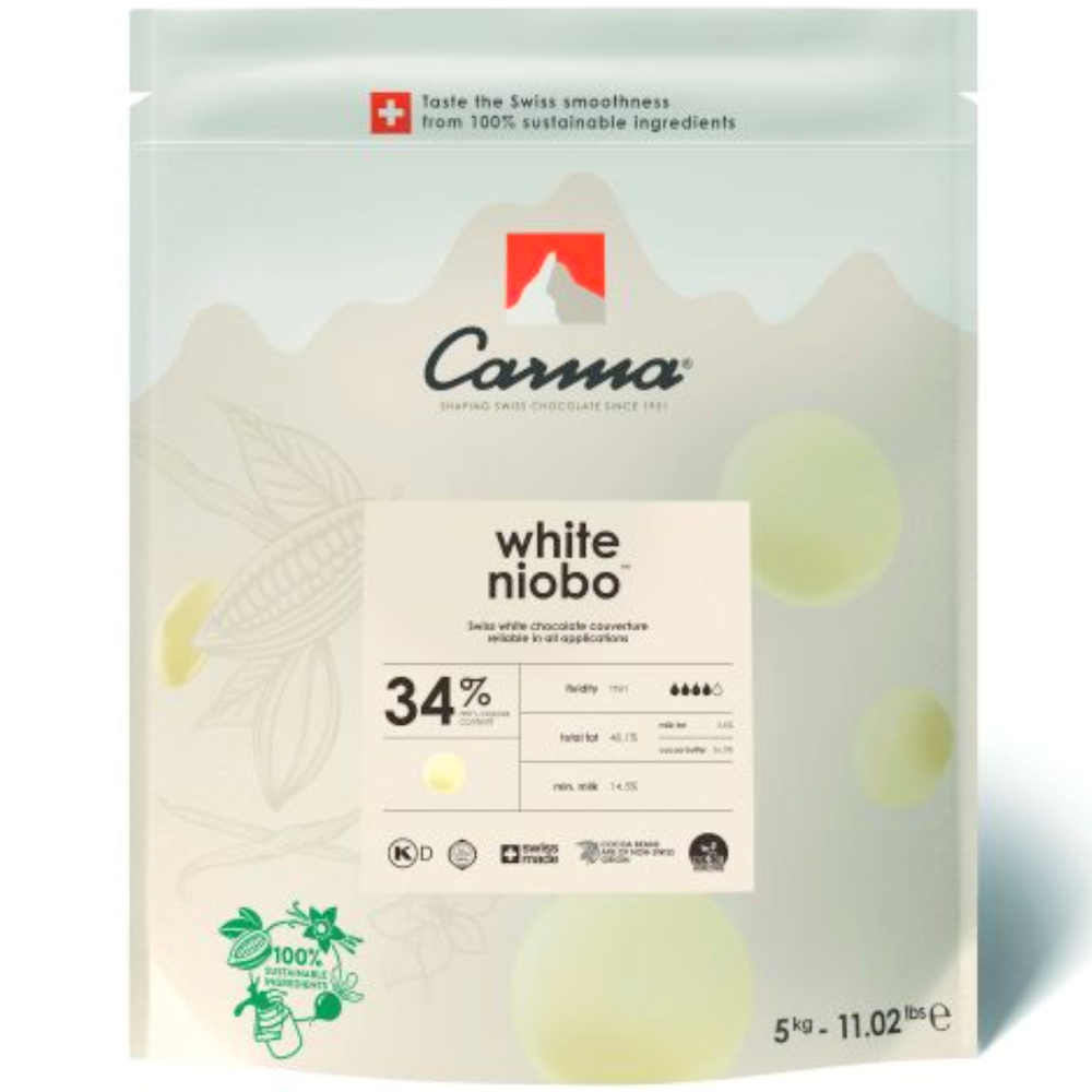 Шоколад белый Niobo 34%, Carma, Швейцария, 100 г