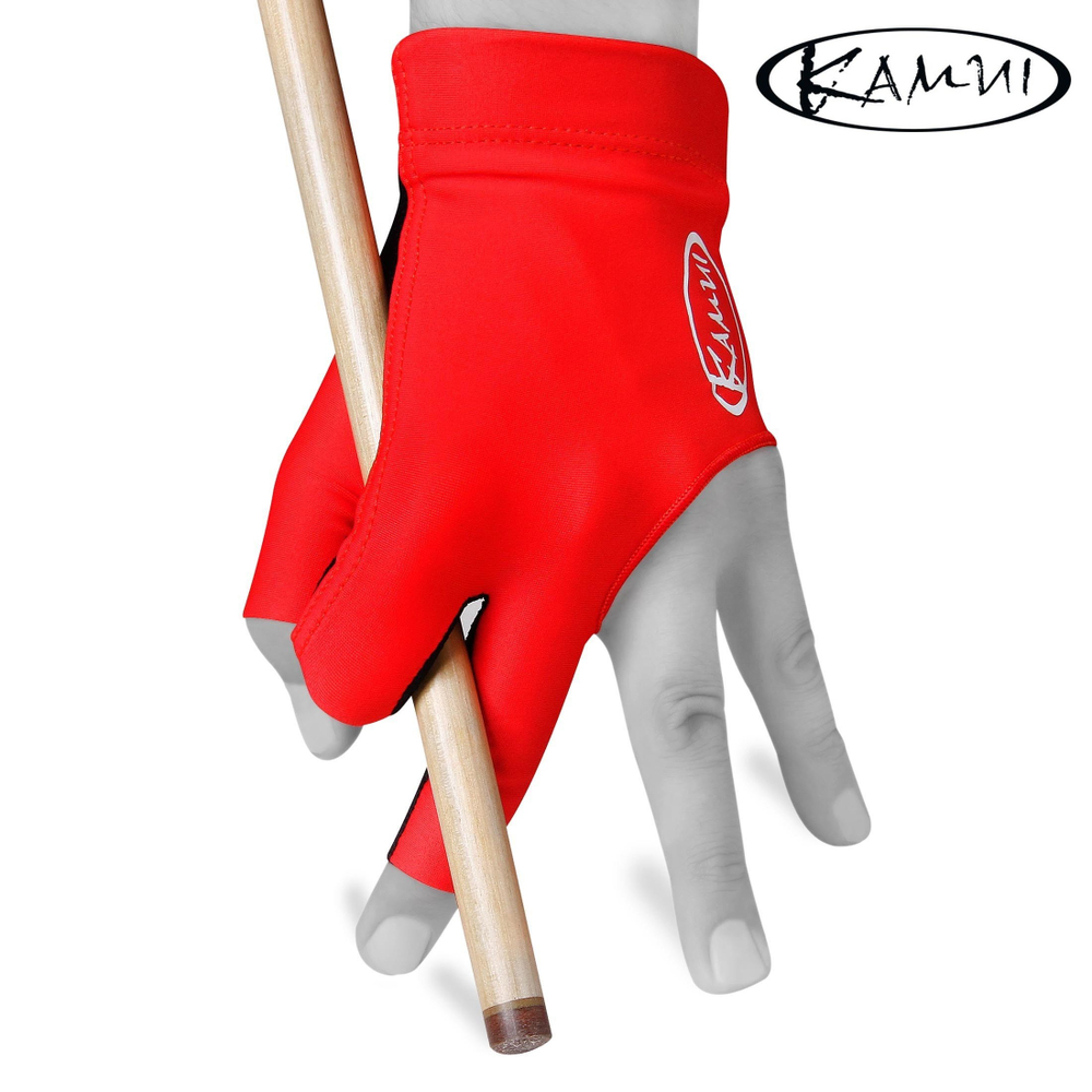 Перчатка для бильярда "Kamui QuickDry" красная/черная левая XL