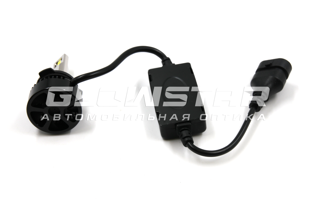 Светодиодные лампы HB3 (9005) Sariti K5 с обманкой, с вентилятором, 5500K, 12V, 50W (комплект, 2шт)