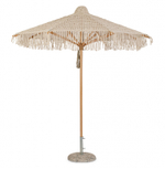 Зонт садовый плетеный Ø2.5 м Tagliamento Boho Macrame, натуральный