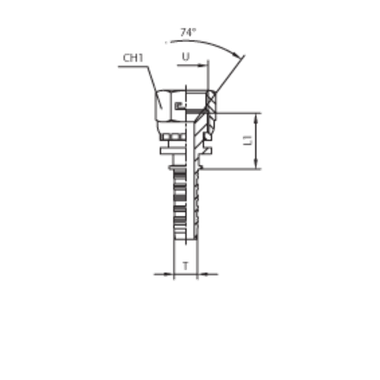 Фитинг DN 12 JIC (Г) 3/4