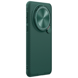 Чехол зеленого цвета (Deep Green) от Nillkin на Huawei Mate 60 Pro и 60 Pro+ с откидной защитной крышкой и поддержкой магнитной беспроводной зарядки, серия CamShield Prop Magnetic Case