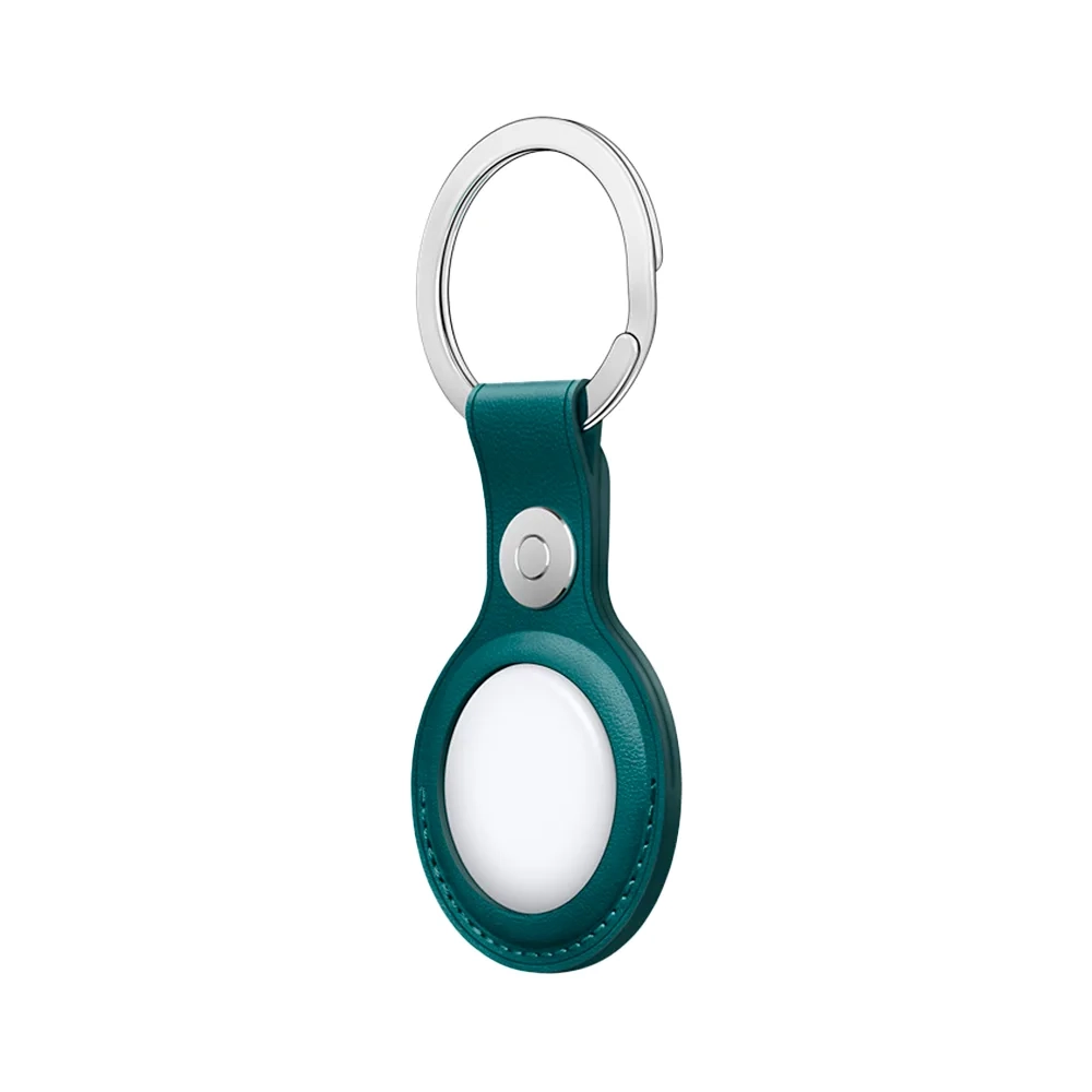 Кожаный брелок с заводным кольцом Apple Leather Key Ring для AirTag, Forest Green (Зеленый лес)