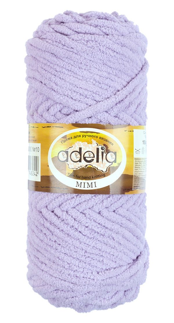 Пряжа Adelia Mimi / уп.5 мот. по 100г, 80м, 10 св.сиреневый