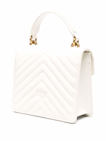 MINI LOVE BAG TOP HANDLE V QUILT – white
