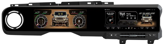 Магнитола для Jeep Wrangler 2018+ (черный) - Kuberg ZH-J1301B Android 12, Быстрая, SIM-слот, CarPlay