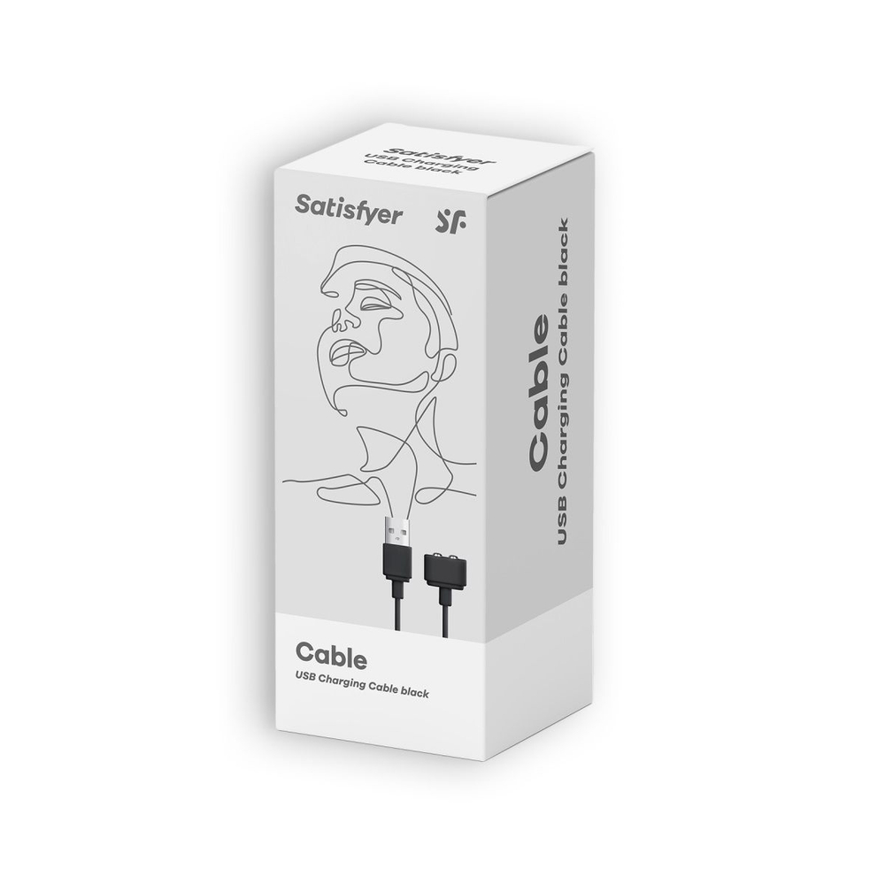 Черный магнитный кабель для зарядки Satisfyer USB Charging Cable (Цвет: черный)