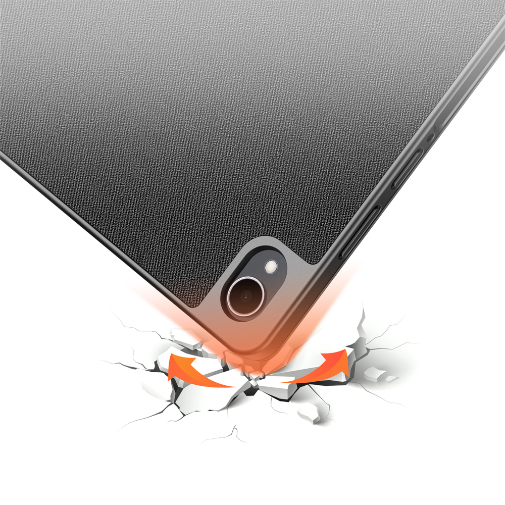 Чехол книжка черного цвета для планшета Samsung Galaxy Tab S11, серия Domo Series (с держателем для S Pen и функцией автоматического перехода в спящий режим) от Dux Ducis
