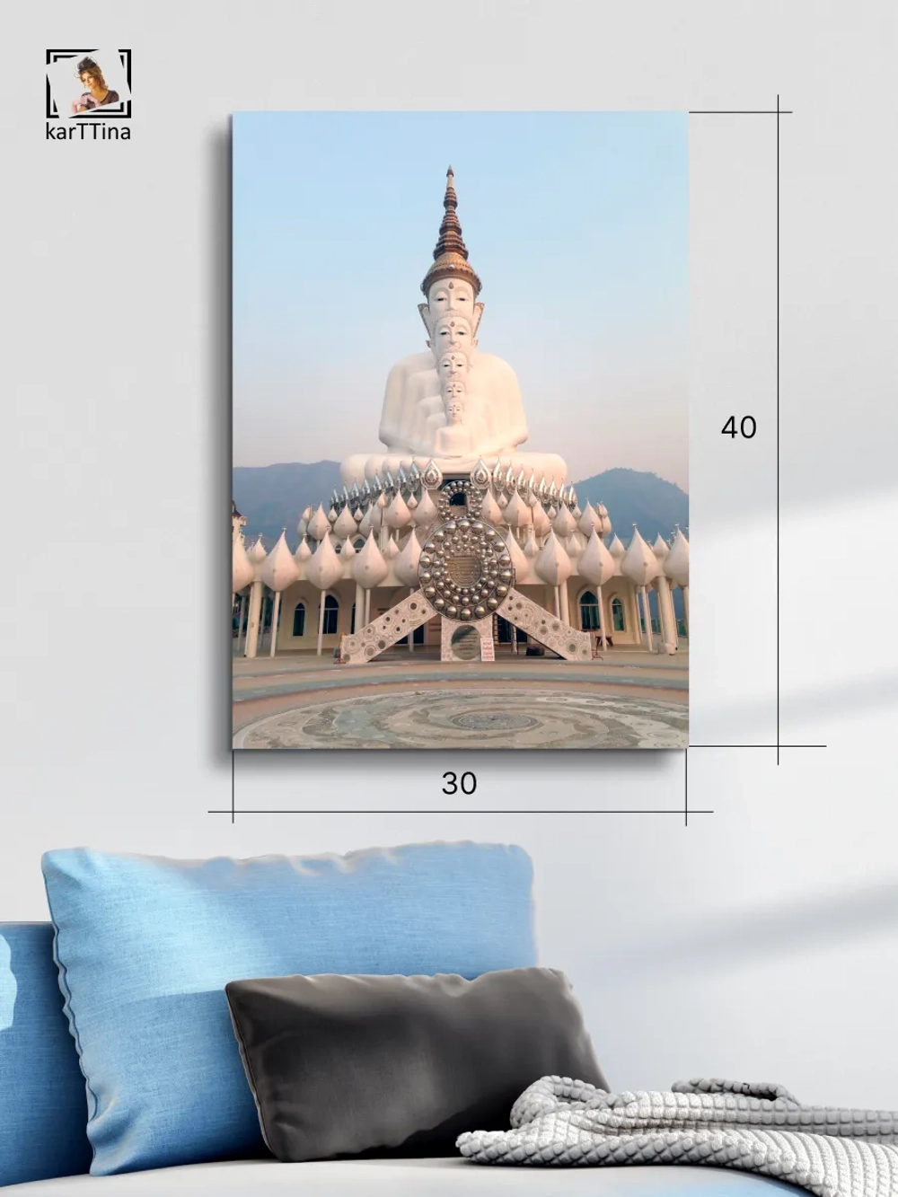 Картина "Храм Пха Сорн Каев", на стену 30х40см 1шт.