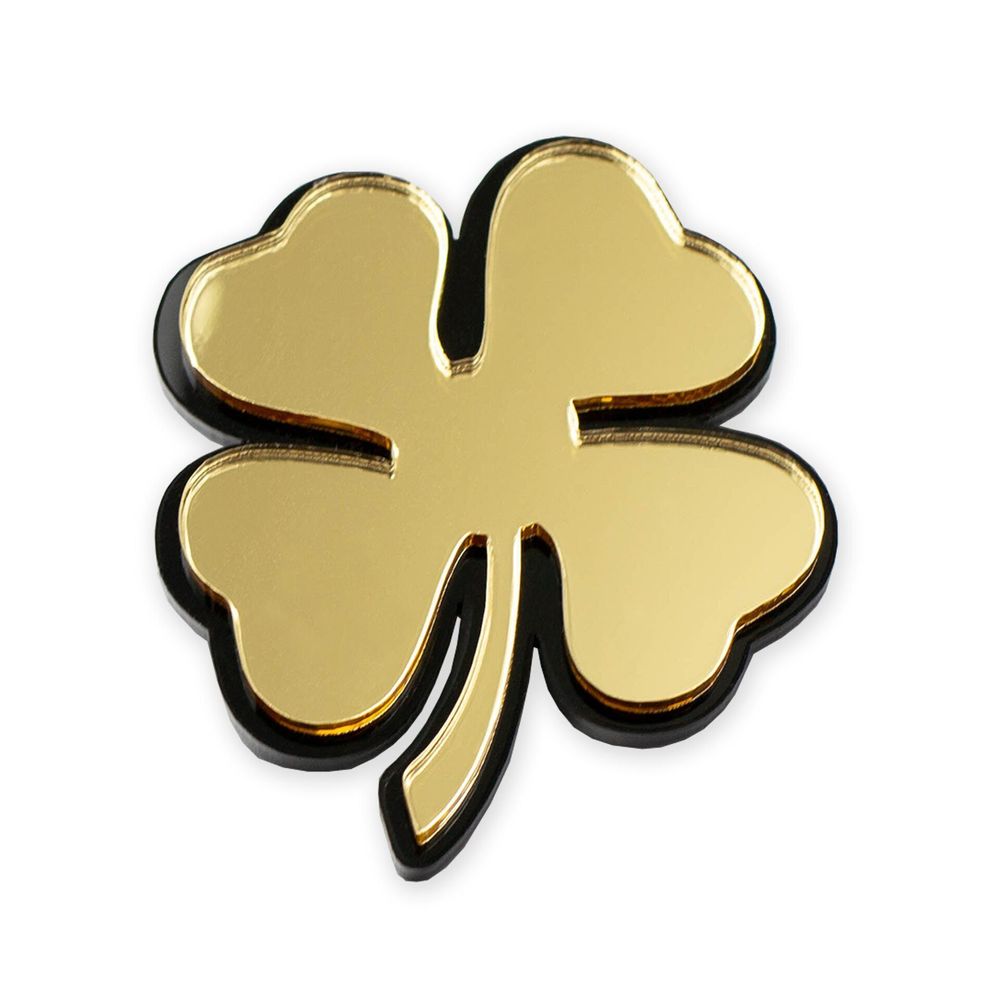 Клевер / Clover, brooch, Au