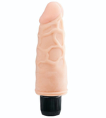 Реалистичный вибратор с венками REALSTUFF 5INCH VIBRATOR - 13 см. (Цвет: телесный)