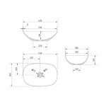 Раковина Солид Серфейс (Solid Surface) Vincea VBS-6T12MW, 540*360*150, накладная, цвет белый матовый,